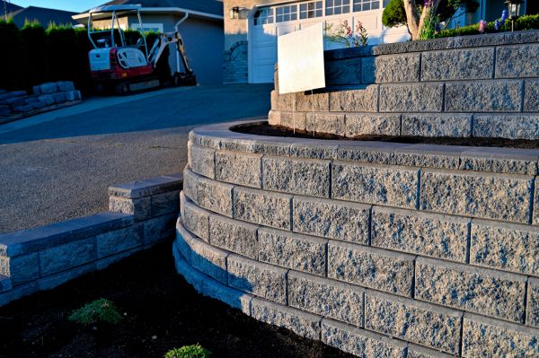 Stone Retaining Wall Repair in Marysville