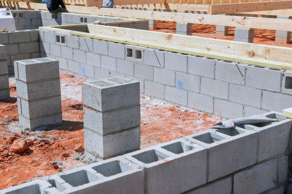 Cement Block Installation in Marysville